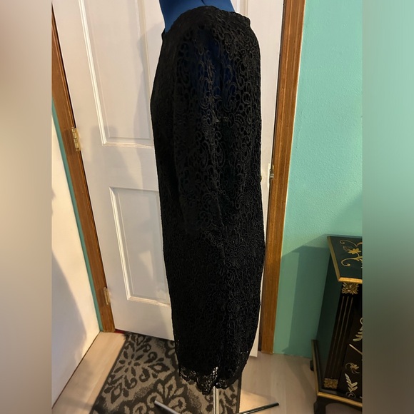 Black lace dress no tags or size but it fits me size 8. - Picture 2 of 4
